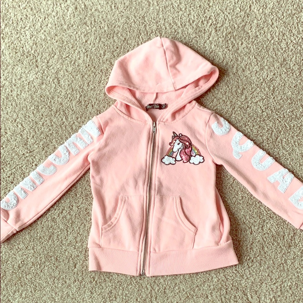 🦄NWOT Unicorn Squad zipdown hoodie